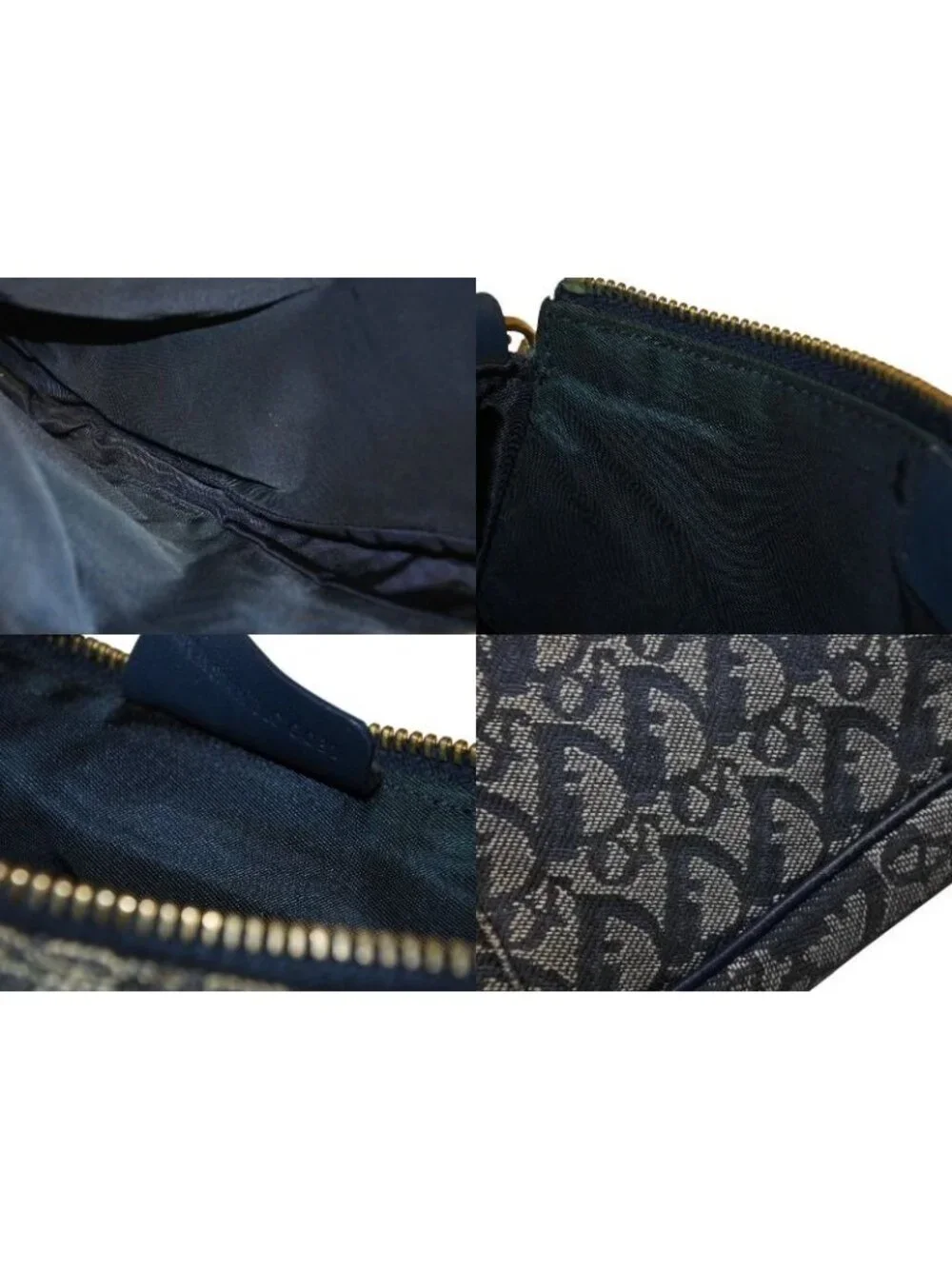 Dior Saddle Pouch MC Navy Trotter Pattern Galliano